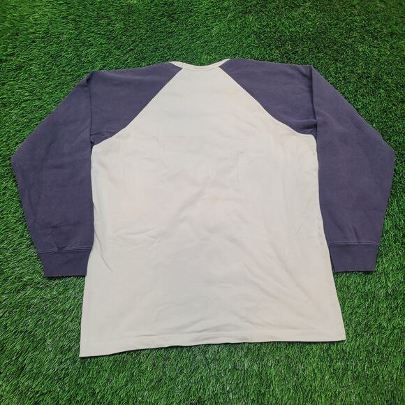 VTG Y2K Polo Jeans Co T-Shirt Mens XL (Tagged M) Oversized Fit Baseball Tee - Picture 4 of 5